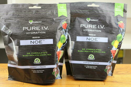 2x KARAMD PURE I.V. Hydration DRIVEN BY NOE 16 stick packs 06/2025 Drink Mix NEW