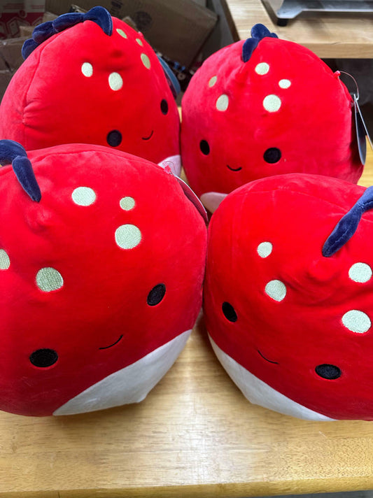 4 Lot Squishmallows Dolan Red Dino with Spots Plush Stuffed Animal Toy