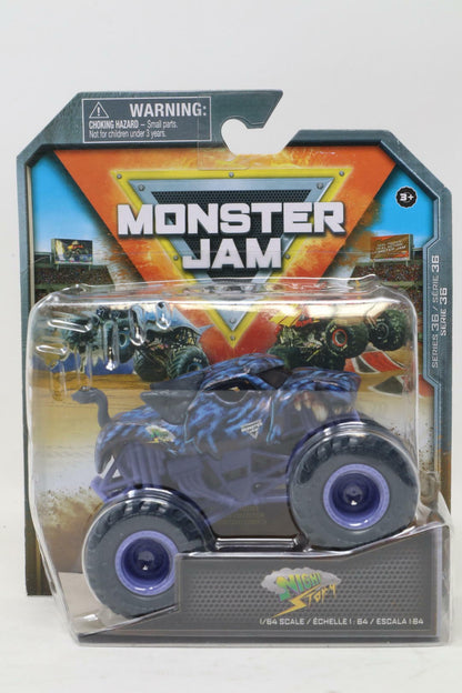 Monster Jam, Official Night Storm Monster Truck, Die-Cast Vehicle, 1:64 Scale, Kids Toys for Boys Ages 3 and up