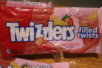 Twizzlers Filled Twists Licorice - Pink Lemonade - 11oz. - Lot of 4 exp 01/25