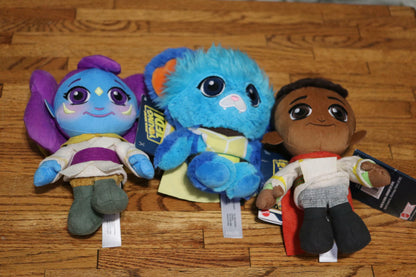 Mattel Star Wars Young Jedi Adventures Plush-Kai Brightstar, Nubs, Lys-Lot of 3