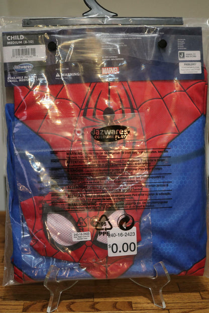 Kids' Child Marvel Spider-Man Halloween Costume Jumpsuit with Mask Medium 8 - 10