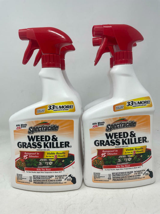 Lot of 4 Spectracide Weed, Grass & Root Killer, RainProof 32 fl Ounce Spray