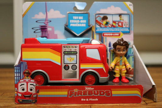 Disney Junior Firebuds, Bo and Flash, Action Figure and Fire Engine Vehicle