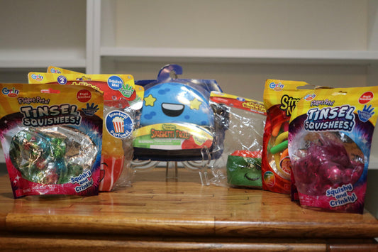 Variety Pack, Grin Studios Fidget Toys-Lot of 7-Tinsel, Jellie buddies, noodles