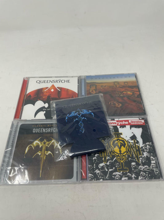 Lot of 4 Queensrÿche CDs with DNA Beverage Koozie Bundle