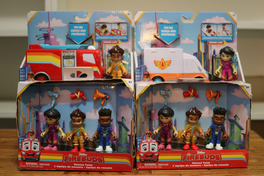 Disney Junior Firebuds, Violet & Axl, Bo and Flash, & 2 Sets of the Rescue Team