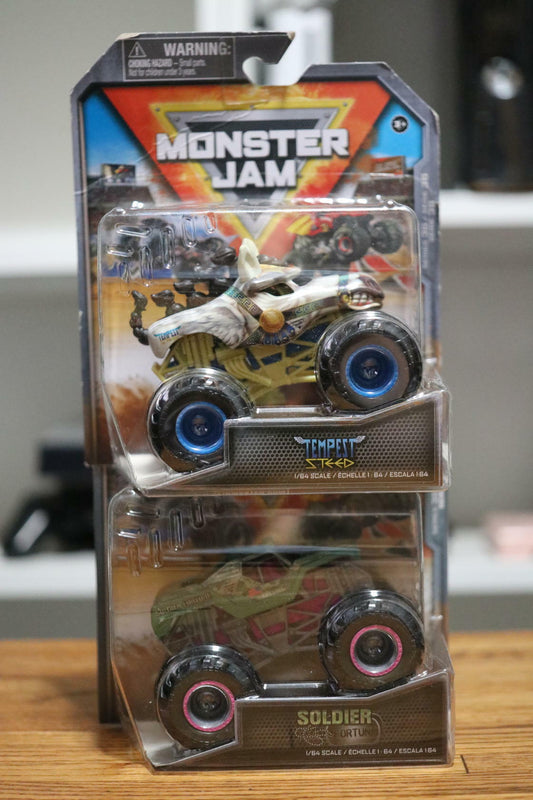 Monster Jam: Tempest Steed Monster Truck & Soldier Fortune Monster Truck