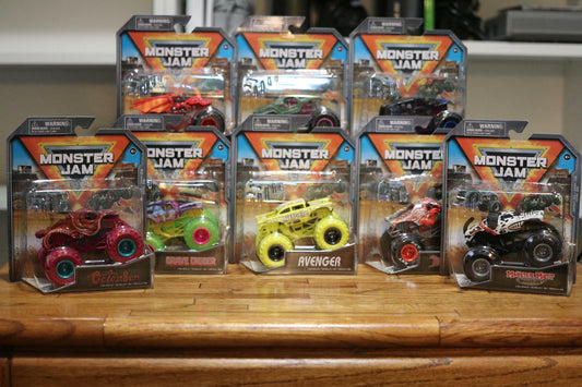 Monster Jam, 1:64 Scale-Series 35-8 Out of 9 Collectables-Grave Digger Missing