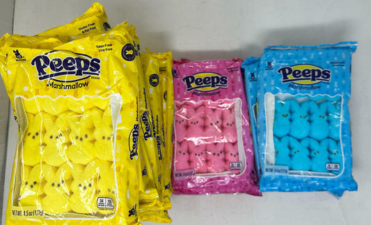 17 Lot of Bunnie Marshmallow Peeps Variety Pack (12 Peeps Each Pack)