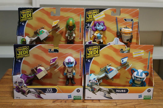 Star Wars: Young Jedi LYS Solay & Training Droid, Kai Brightstar, Nubs, And Lys