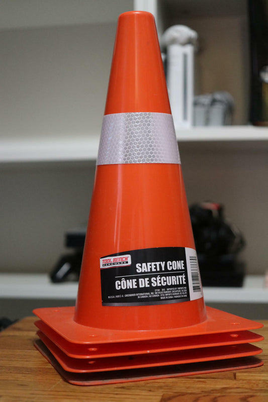 Tool Bench Hardware 12 Inch Safety Cone - Lot of 4 - Good For Sports & Fitness