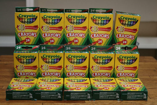 Crayola Crayons - 24 Pack w/24 Different Colors - Lot of 15, 1 Unit - Nontoxic