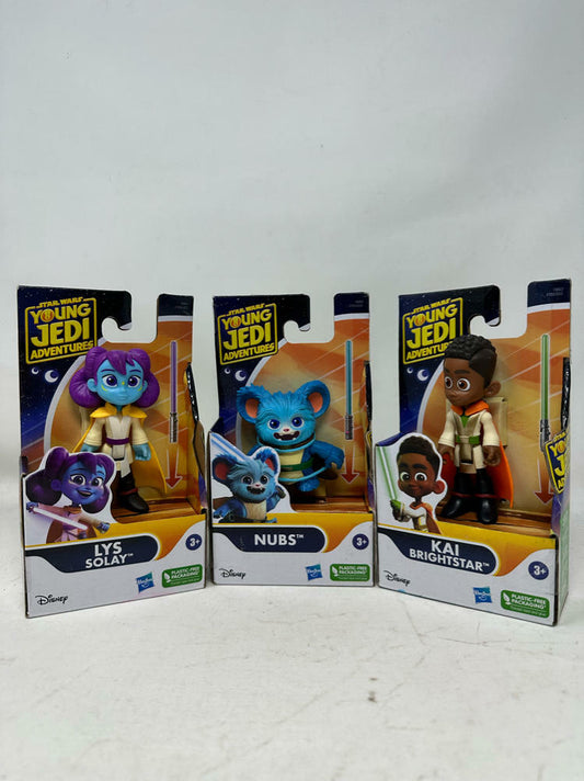 Star Wars: Young Jedi Adventures Action Figures - Nubs, Lys, Kai Brightstar