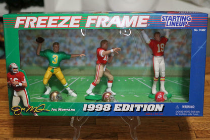 1998 Kenner Starting Lineup Freeze Frame QB JOE MONTANA San Fran 49ers Boxed VG