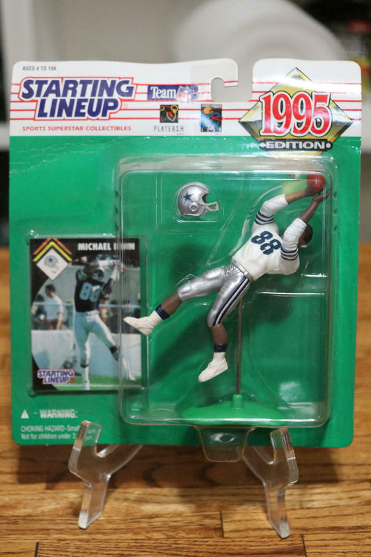 Starting Lineup 1995 Edition Figure/Card/Helmet Michael Irvin Dallas Cowboys