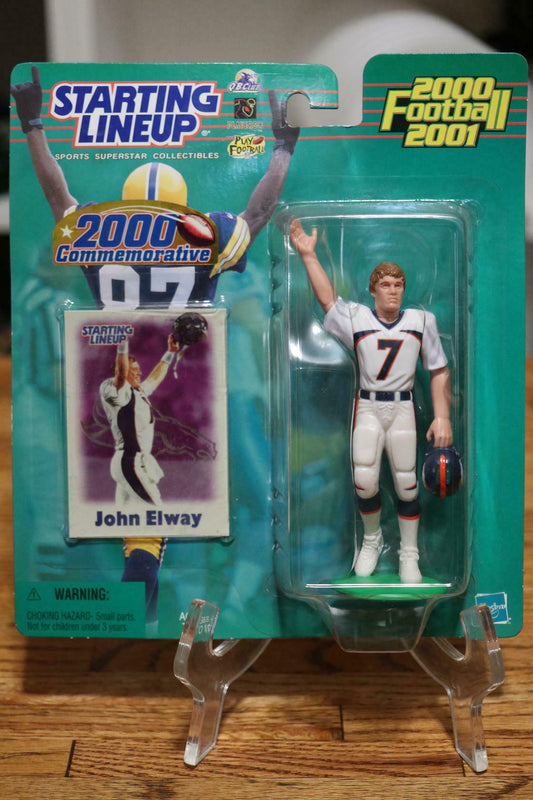 JOHN ELWAY (CAREER COMMEMORATIVE) 2000 NFL STARTING LINEUP FOOTBALL FIGURE&CARD