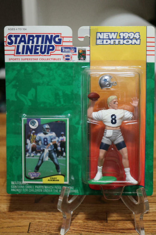 TROY AIKMAN 1994 Starting Lineup Football Figure & Card DALLAS COWBOYS