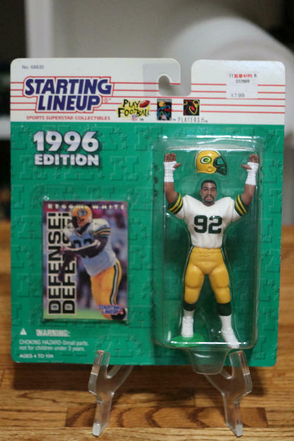 1996 Kenner Starting Lineup Football Reggie White GREEN BAY PACKERS NIP W/Card