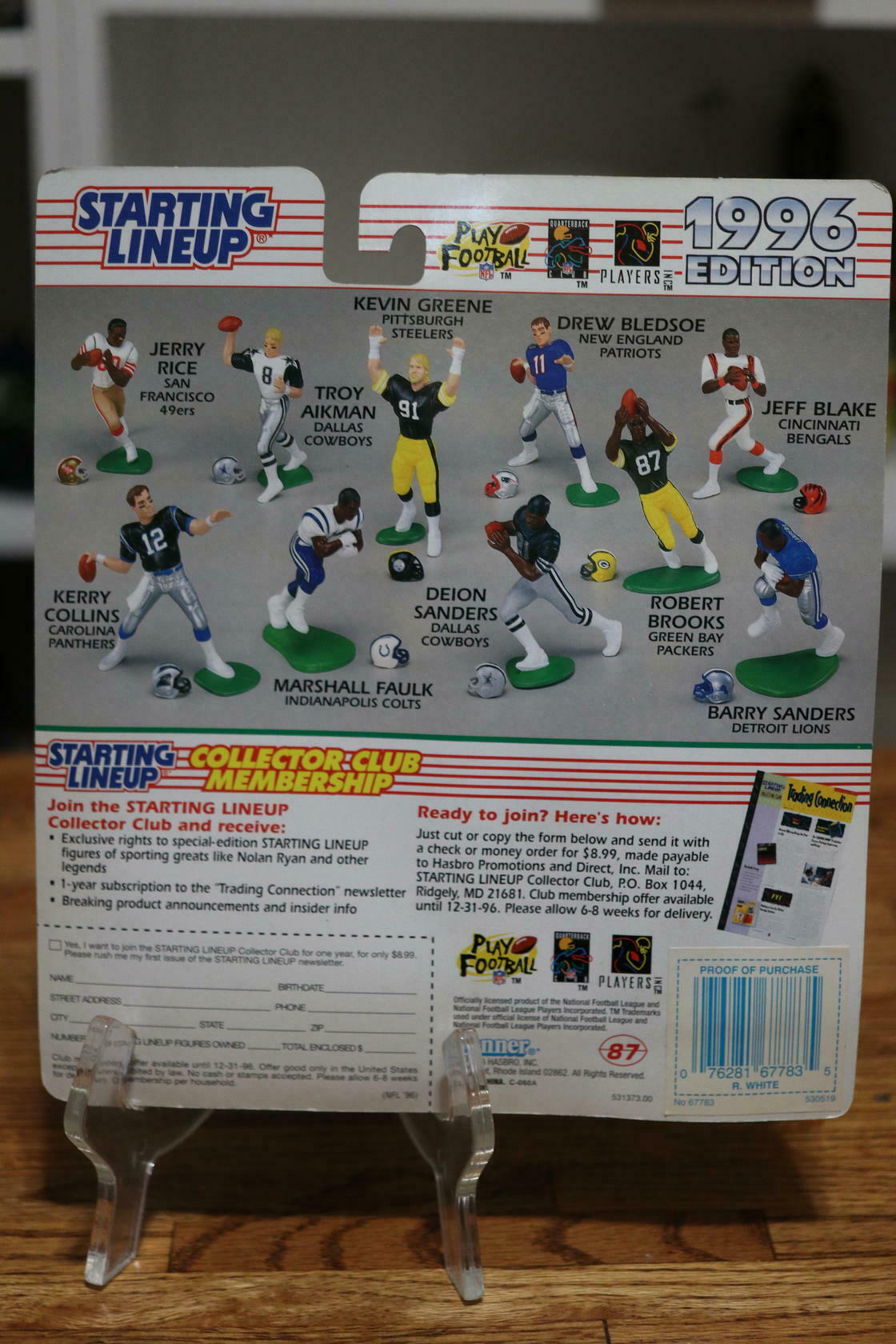 1996 Kenner Starting Lineup Football Reggie White GREEN BAY PACKERS NIP W/Card