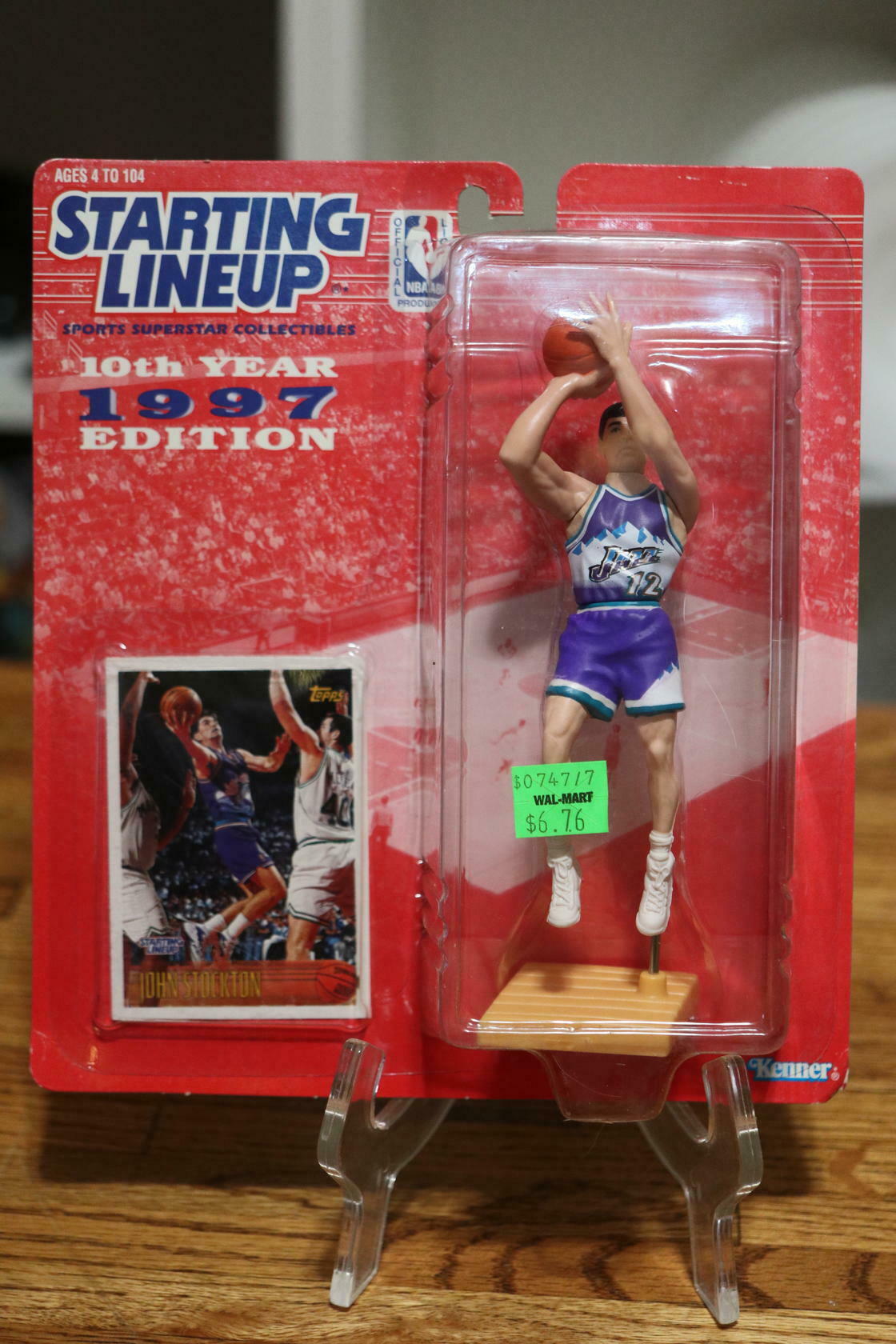 1997 JOHN STOCKTON STARTING LINEUP SLU NBA UPPER DECK UTAH JAZZ BASKETBALL