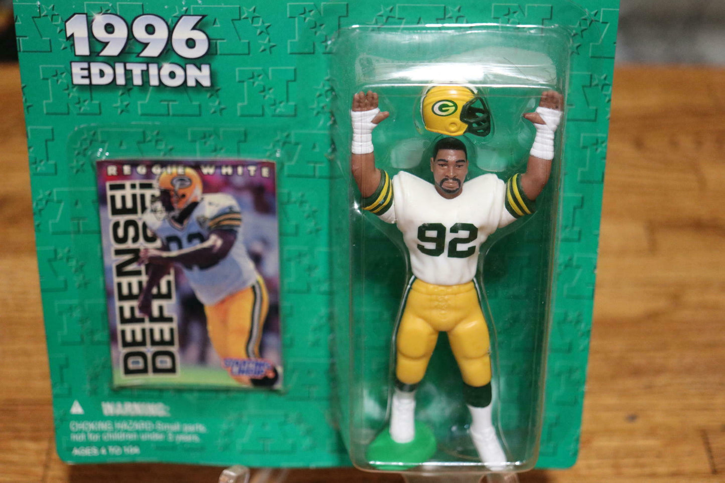 1996 Kenner Starting Lineup Football Reggie White GREEN BAY PACKERS NIP W/Card