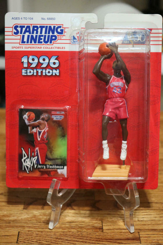 nba basketball starting lineup jerry stackhouse 1996 figure w/ rookie card