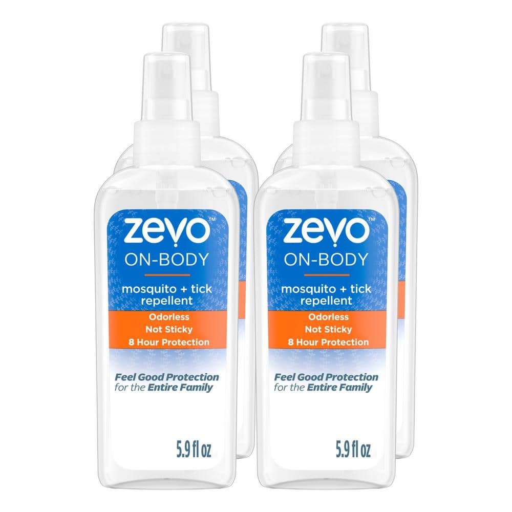 Zevo On-Body 5.9 oz. Mosquito and Tick Insect Repellent Spray (Pack of 4)